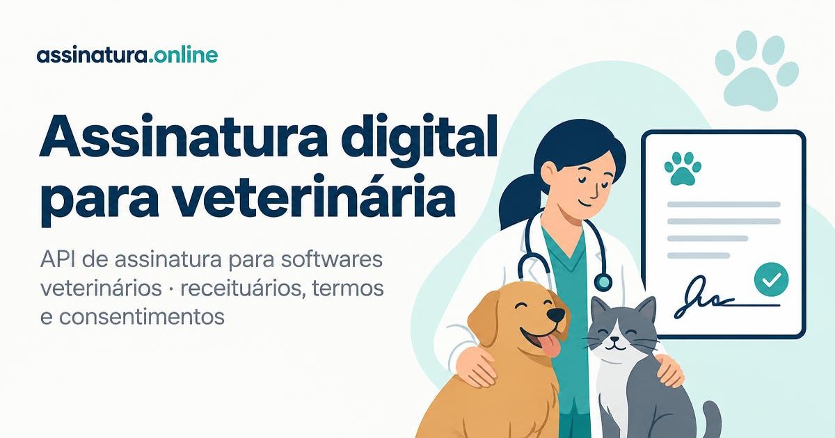 Termo de aceite veterinário com assinatura eletrônica